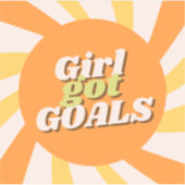 Meisje Goals Sticker (Voorkant)