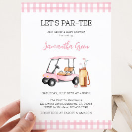 Meisje Golf Baby Shower Kaart
