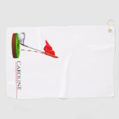 Meisje Golf Speler | Cool Sport Gift Golfhanddoek (Horizontaal)