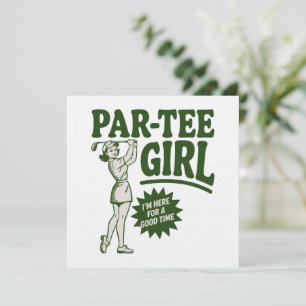 Meisje Golfer Grappige Par T-shirt Meisje Voor Gol Kaart