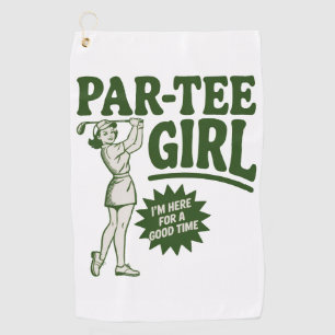 Meisje Golfer Grappige Par Tee Meisje Voor Golf Li Golfhanddoek