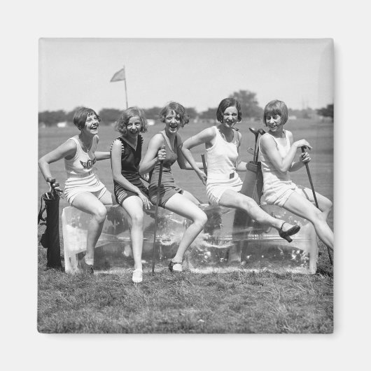 meisje Golfers, jaren 20 Magneet (Voorkant)