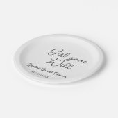 Meisje Gone Wild Bruids douche naam datum eenvoudi Papieren Bordje (Gekanteld)