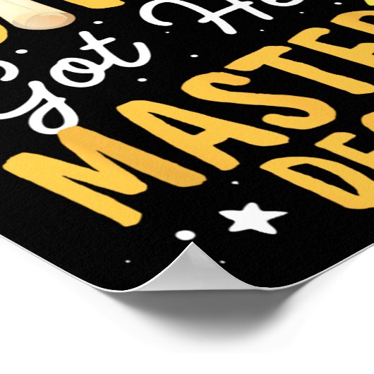 Meisje Got Haar Masters Degree Afstuderen Meester Poster (Hoek)