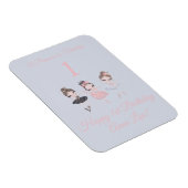 Meisje Goud Roze Ballerina Prinses 1e Verjaardag Magneet (Rechterzijde)