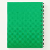 Meisje Groene Cartoon Naam School Onderwerp Notitieboek (Achterkant)