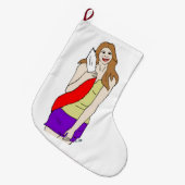 meisje grote kerstsok (Voorkant (Hangend))