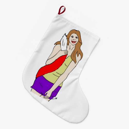 meisje grote kerstsok (Voorkant (Hangend))