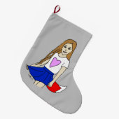 meisje grote kerstsok (Voorkant (Hangend))