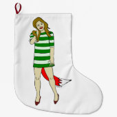 meisje grote kerstsok (Voorkant)