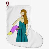 meisje grote kerstsok (Voorkant)