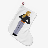 meisje grote kerstsok (Voorkant (Hangend))