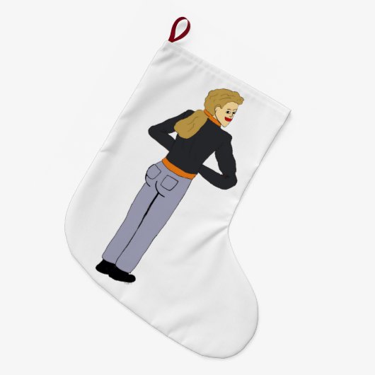 meisje grote kerstsok (Voorkant (Hangend))