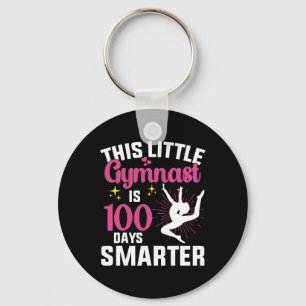 Meisje Gymnast Happy 100 dagen van School Gymnasti Sleutelhanger