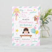 Meisje Gymnastiek Kaart (Staand voorkant)