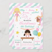 Meisje Gymnastiek Kaart (Voorkant / Achterkant)