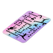 Meisje Gymnastiek Vaardigheden Pastel Sterren Krui Magneet (Linkerzijde)