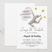 Meisje Gymnastische Verjaardag uitnodiging (Voorkant / Achterkant)