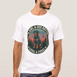 Meisje Haar Rottie Trouw Fierce Rottweiler Hond Be T-shirt