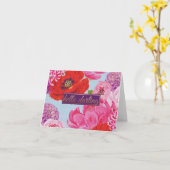 Meisje Hallo Darling Floral Note Card Kaart (Gele Bloem)