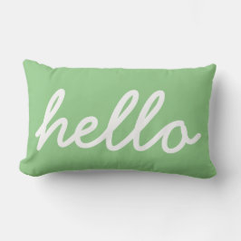 Meisje Hallo Mint Typography Lumbar Pillow Kussen