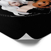 Meisje Halloween Festivals Sticker Poster (Hoek)