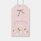 Meisje Halloween Ghost en Black Bow Verjaardagsfee Cadeaulabel (Voorkant)