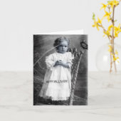  meisje, Halloween Kaart (Gele Bloem)