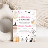 Meisje Halloween Little Boo Baby shower Kaart