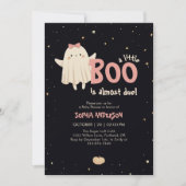 Meisje Halloween Little Boo krijgt Baby shower Kaart (Voorkant)
