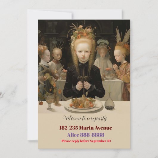  Meisje Halloween Verjaardag Kaart (Voorkant)