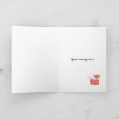 Meisje Hand getrokken Fox Verjaardag Kaart (Binnen)