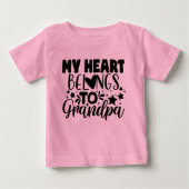 meisje hart Opa woord kunst Baby (Voorkant)