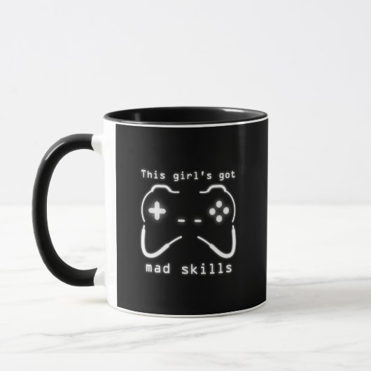 Meisje heeft Mad Skills Video Game Controller Mok (Links)