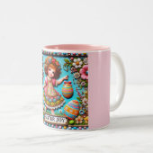 MEISJE ~ Heel lief Tweekleurige Koffiemok (Voorkant rechts)