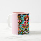 MEISJE ~ Heel lief Tweekleurige Koffiemok (Voorkant links)