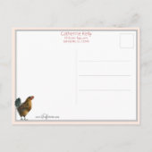 meisje, Hen, shamrocken en paasoorten Briefkaart (Achterkant)