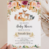 Meisje Herfst Bos Baby Shower Kaart