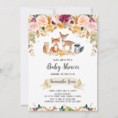 Meisje Herfst Bos Baby Shower Kaart (Voorkant)