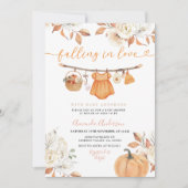 Meisje Herfst Clothesline Herfst Baby shower Uitno Kaart (Voorkant)