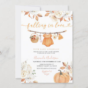 Meisje Herfst Clothesline Herfst Baby shower Uitno Kaart