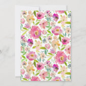 Meisje Herten Baby Douche Uitnodigingen (Achterkant)