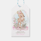 Meisje Herten Baby shower Favor Cadeaulabel (Voorkant)