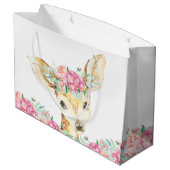 Meisje Herten Baby Shower Groot Cadeauzakje (Achterkant Gekanteld)