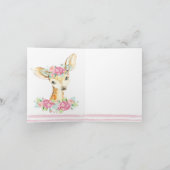 Meisje Herten Dank je kaarten (Binnen)