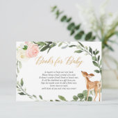 Meisje herten roze goud groen boek aanvraag insert informatiekaartje (Staand voorkant)