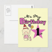 Meisje Het is Mijn Verjaardag Tshirts en Gifts Briefkaart (Voorkant / Achterkant)