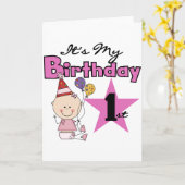 Meisje Het is Mijn Verjaardag Tshirts en Gifts Kaart (Gele Bloem)