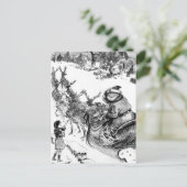 Meisje, het rendierKerstmis 1918 van de Kerstman Feestdagenkaart (Staand voorkant)