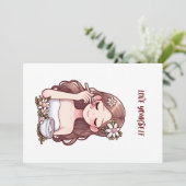 Meisje het toepassen van huidverzorging Hou van je Kaart (Staand voorkant)